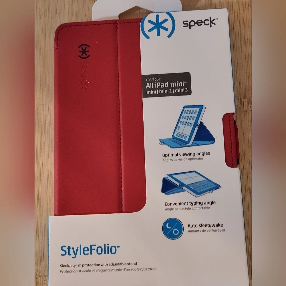 Speck iPad Case Mini 2/3 Red Slate Grey StyleFolio